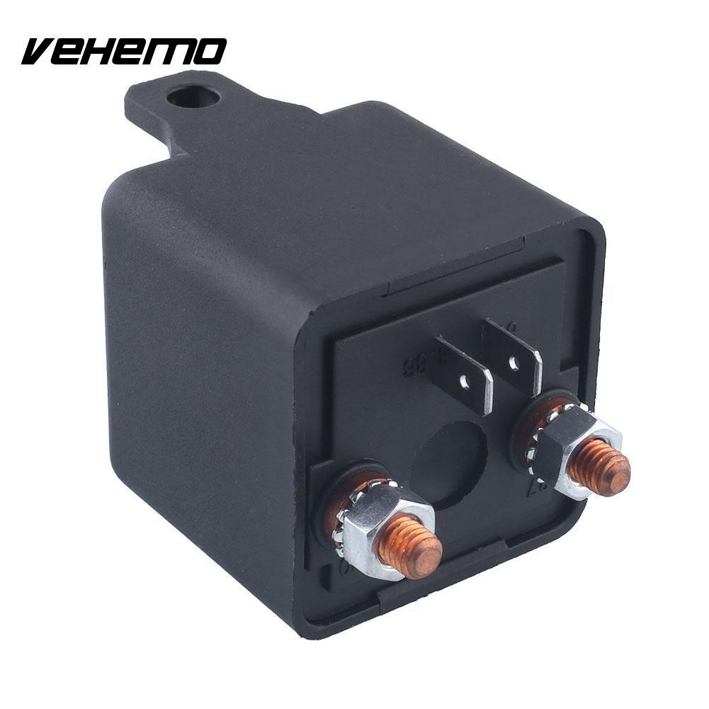 Vehemo 12V 200A Relay 4 Pin For Car Auto Heavy Duty Install Split Chargeover