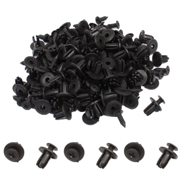 50pcs black Car Bumper Fender 6mm Hole Plastic Rivets Fasteners Clips Auto Fastener Clip Car Body Push Retainer Pin Rivet Bumper