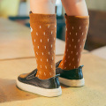 Fashion Baby Children Girls Fox Pattern Long Socks Soft Soft Cotton Knee Protect High Hosiery