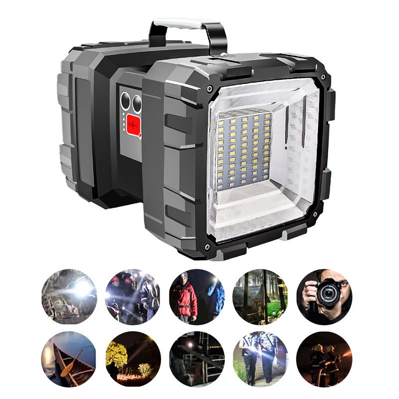 Super Bright 40W Led Flood light USB Rechargeable Flashlight Led Searchlight Portable Outdoor Emergency Work Light Camping Light