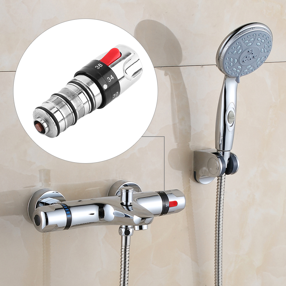 Bathroom Thermostatic Mixer Shower Mixing Valve Faucet Cartridge Tap Spool Replacement Mixing Bath Shower Water Heater valve