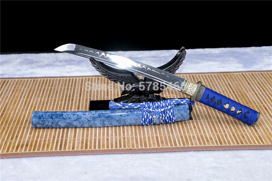 Clay Tempered Sharp T10Steel Tanto Dao Sword Katana Japanese Samurai Dagger Knife Saber