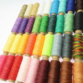 36pcs/set 50m 150D Woven 1mm Flat Wax Thread for DIY Leather Hand-Stitching Sewing Craft Leather DIY Material Sewing Thread Set