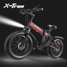 X-Tron 500W Electric Bike 10.4AH Lithium Battery Foldable e-bike Mountain Bicycles for Men MTB ebike 20" Beach Cruiser Bike