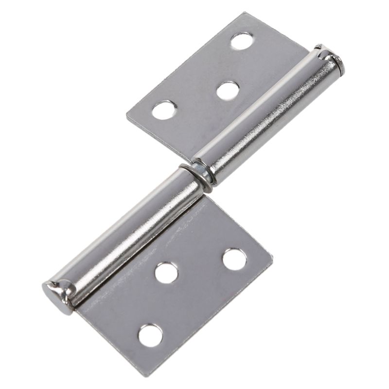 2pcs Silver Tone Stainless Steel Window Flag Door Hinges 6.1cm