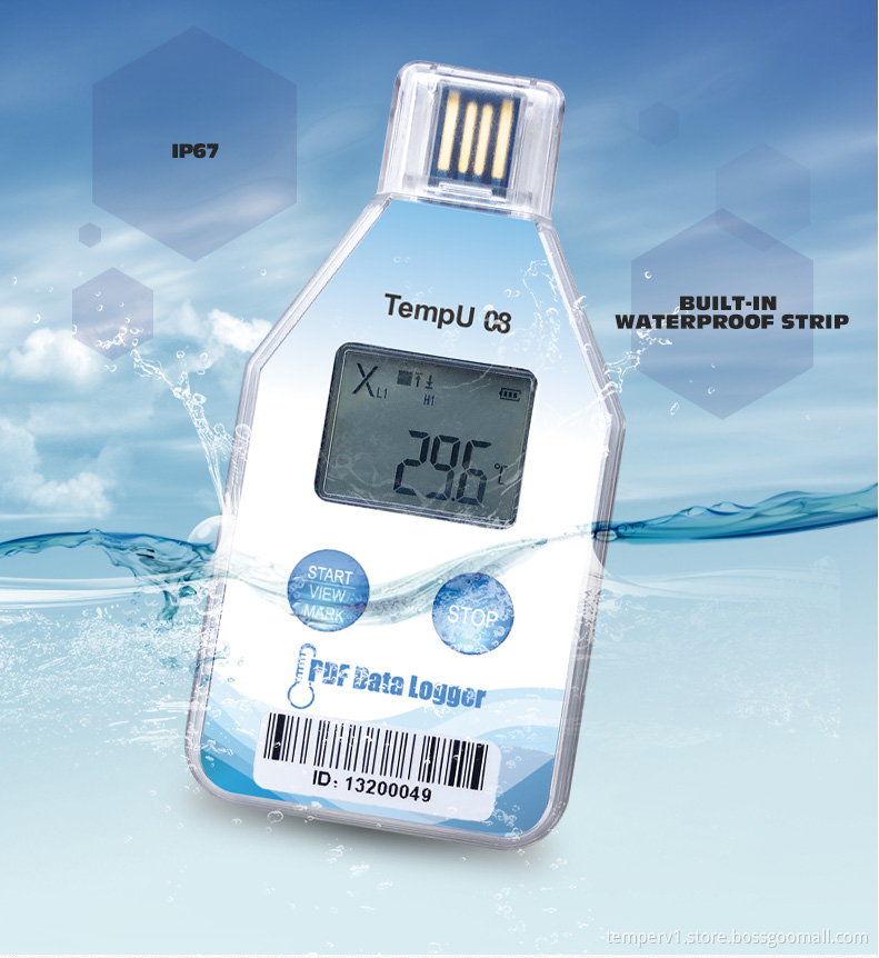 Tempu08 Single Use USB Temperature Data Loggers
