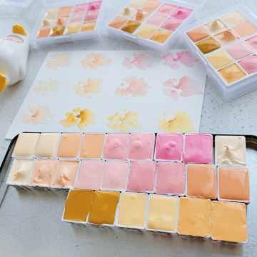 Packaged Watercolor Skin Color Set of 12 Colors Holbein Van Gogh Acuarelas Paints Art Supplies Acuarelas Gouache Paint