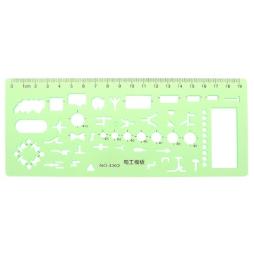 Plastic Geometric Template Ruler Stencil Measuring Tool For Electrician Formwork