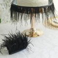 1 Yard Ostrich feather Trim Ribbon Dyed Various Real Ostrich Fringe 8-10CM feathers for crafts Dress/skirt Sewing Accessory