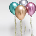 10pcs 12 inch Chrome Metallic Round Latex Balloons Gold Silver Pink Wedding Market hotel Birthday Party decor Helium balloon