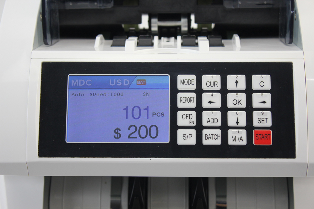 CIS Professional USD/EUR/SOL Serial Number Reading&Printing Currency Counting Machine Fake Money sorting Machine Bill Counter