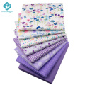 Fabric Meters Purple Flower Plaid Polka Dots Cotton Fabrics for Dresses Sewing Pillows Blanket Bed Sheet Doll Cloth DIY Meterial