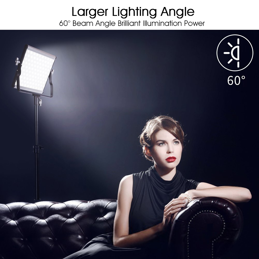 SAMTIAN photography light studio light L4500 2 set video light with stand tripods dimmable bi color 3200K 5500K panel light