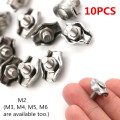 Hot! 10Pcs Clips 304 Stainless Steel Wire Rope Simple Grip Cable Clamps Calipers M2 (M3, M4, M5, M6 Are Available Too)
