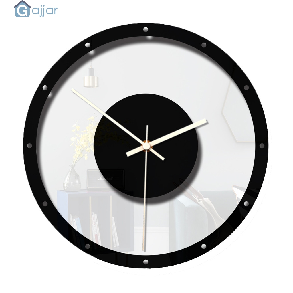 2019 HOT Cute Nordic Style Wall Clock Silent Transparent Acrylic Clock Home Living Room Container Cooler 19MAY30