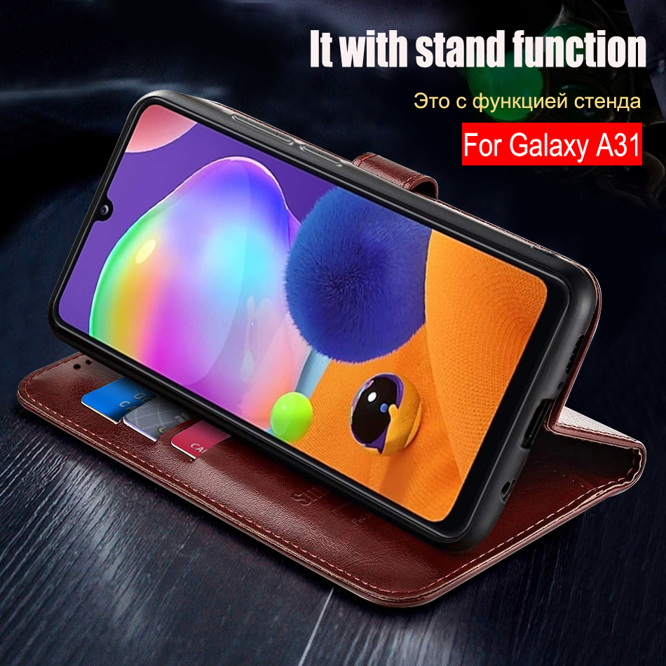 Flip Case For Samsung Galaxy A31 Case retro Leather Wallet Cover For Samsug A 31 Phone Bag Case Galaxy A31 Magnetic Book Cover