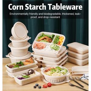 NEW Design Biodegradable Disposable Corn Starch Tableware