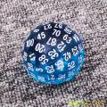 Bescon Translucent Blue Polyhedral Dice 100 Sides, D100 dice, 100 Sided Cube, Transparent D100 Game Dice