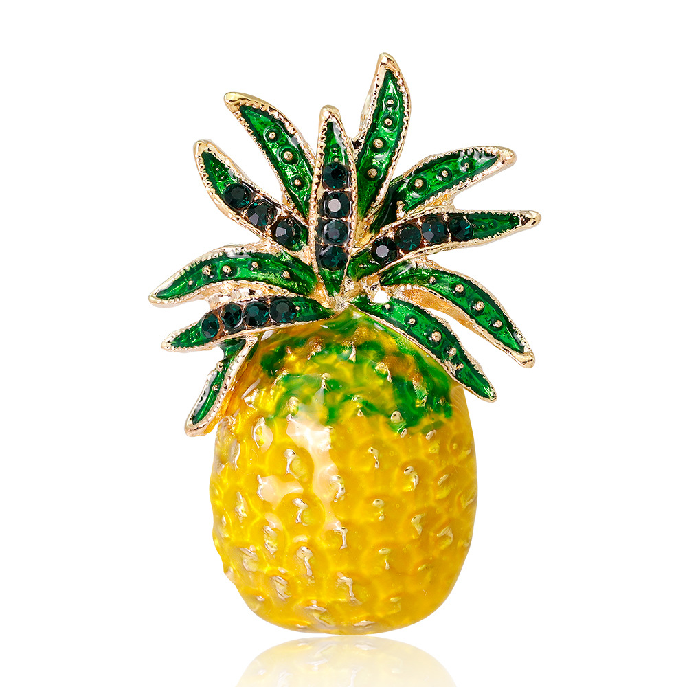 Summer Fresh Pineapple Pin New Creative Fruit Lady Brooch