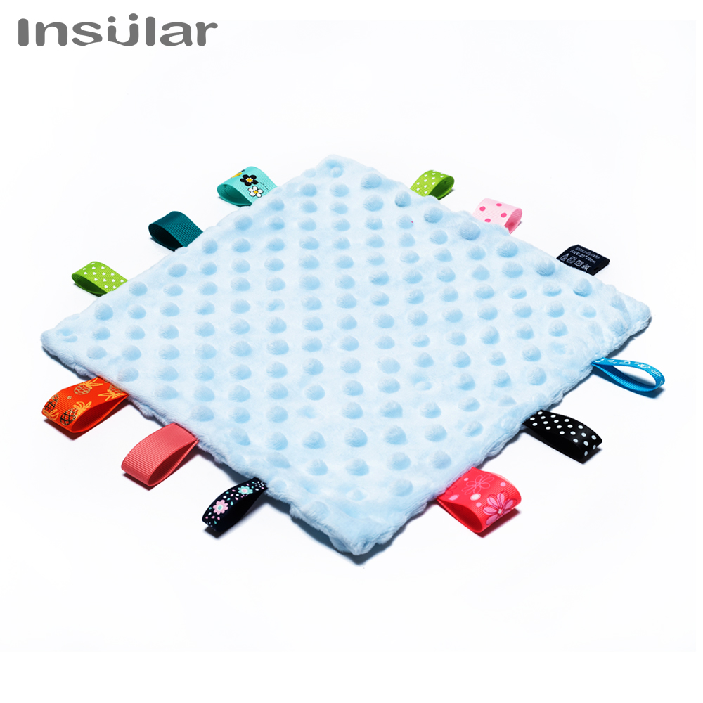 25*25cm New Cartoon Crystal Super Soft Square Plush Baby Comfort Blanket Appease Towel Blanket Multifunctional Mini Towels