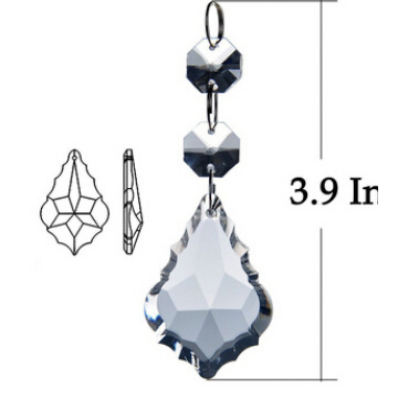 10pcs 50MM Clear Maple Leaf Shape Pendant Glass Crystal Prisms for Chandelier Wedding Description Free Shipping