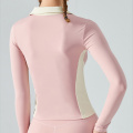 Collar color contrast quick drying equestrian long sleeve