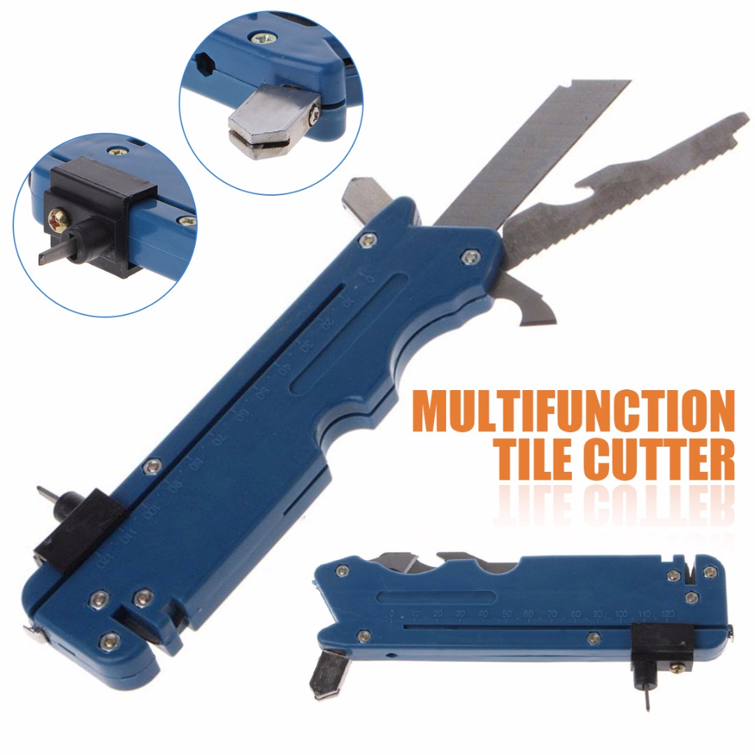 1pc 20-in-1 Multi-Functional Foldable Glass & Tile Cutter For Home Life Professiona Glass Cutter Six Wheel Metal Cutting Kit