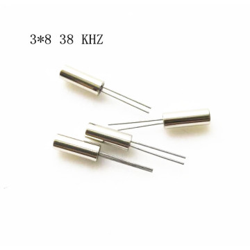 200PCS 38KHz 38 KHZ 3*8 Passive cylindrical Quartz crystal oscillator