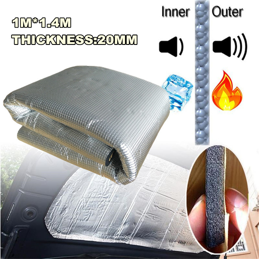 55.1"*39.4" 20mm Thickened Self-Adhesive Car Sound Deadener Road Noise Dampener & Heat Barrier Mat