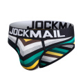 JOCKMAIL New Sexy Briefs Men Sexy Underwear Cotton Striped Rainbow Fashion Young Boy Gay Underwear Low Waist Breathable Panties