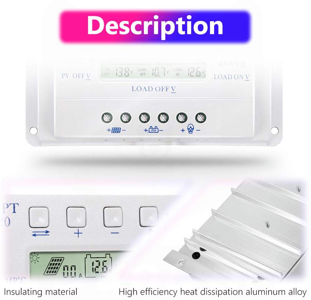 PWM Solar Charge Controller MPPT Controller 12V/24V 10A 20A 30A 40A 60A 80A Solar Regulator Solar light solar charger controller