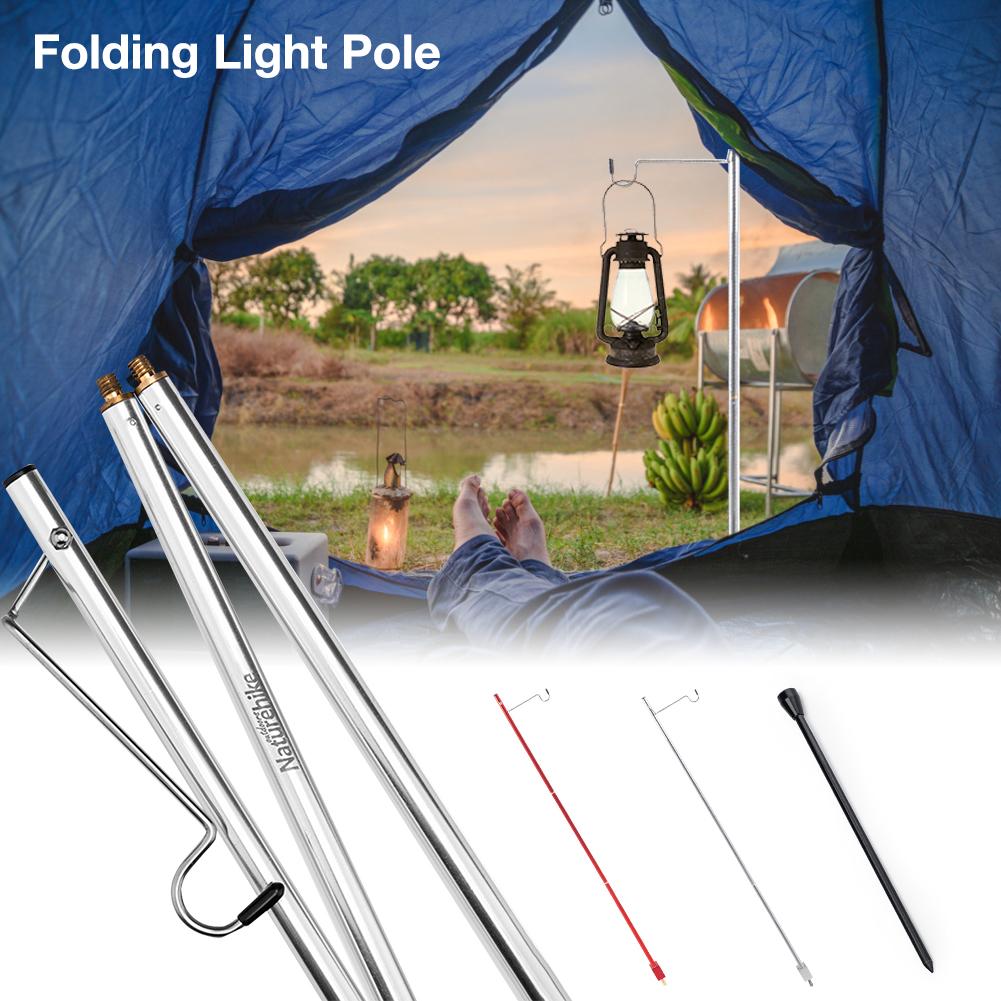 Aluminum Alloy Foldable Tent Light Pole Camping Table Folding Lamp Pole Portable Lightweight Light Lamp Lantern For Picnic