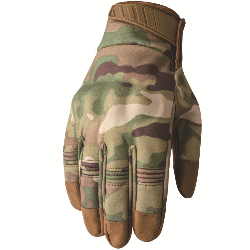 Multicam Airsoft Tactical Gloves Military Army Shooting Gloves Men Riding Work Gear Anti Skid Camo Fleece Full Finger Gloves