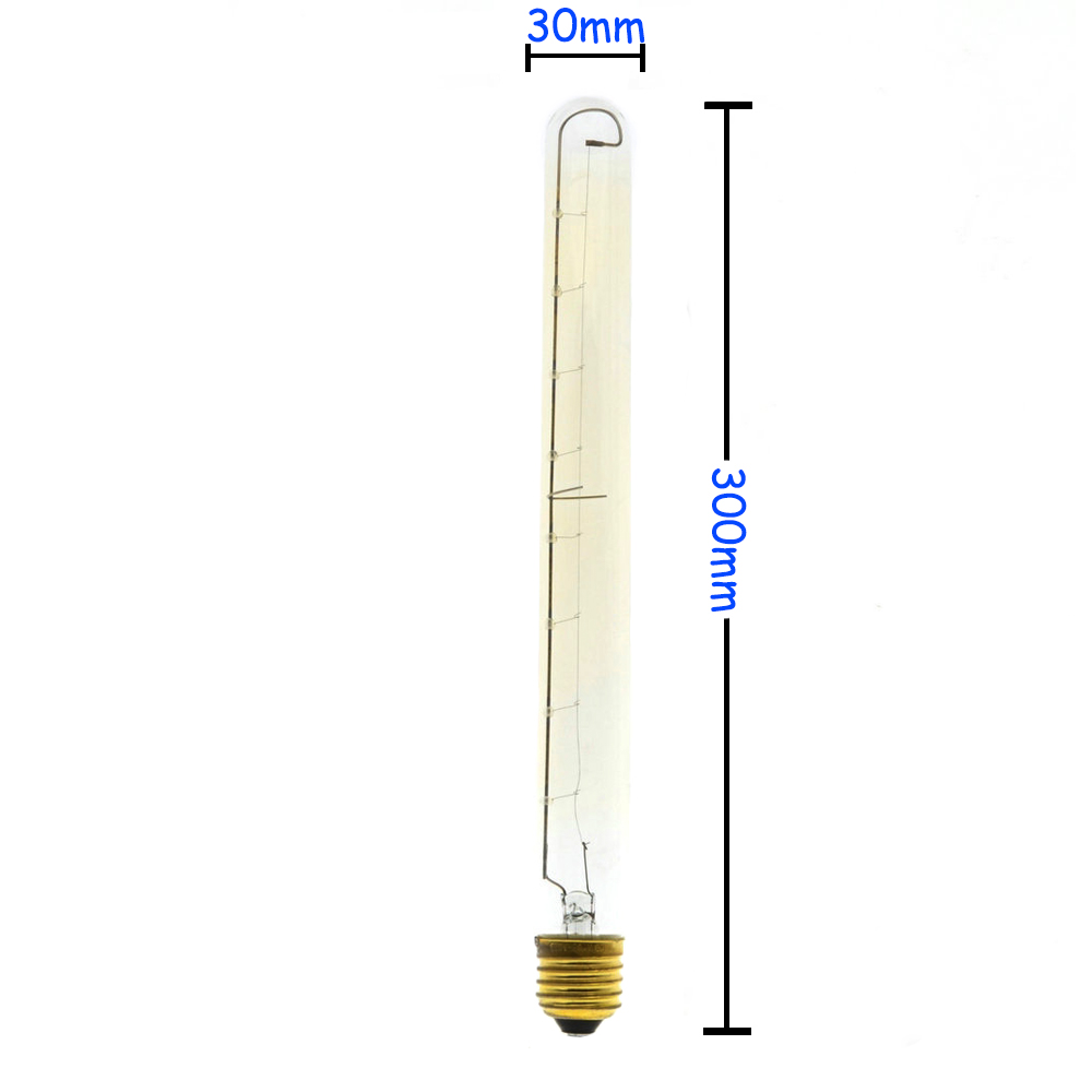 Handmade Edison Lamps Carbon Filament Clear Glass's Edison Retro Vintage Incandescent Bulb 40W/60W 220V E27 T300