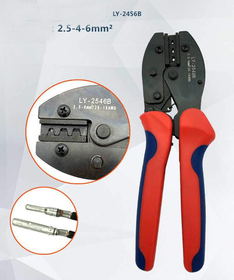 Daicamping SOLAR TERMINAL Crimping TOOL CRIMP Clamp Stripper Hand Tool Set Kits LY-2546B MC4 Solar Connectors PRESS PLIERS