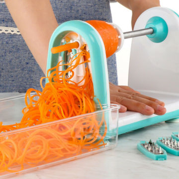 Multifunctional Efficiency Vegetable Spiralizer Folding Veggie Pasta & Spaghetti Potato Vegetable Spiral Cutter Zucchini Slicer