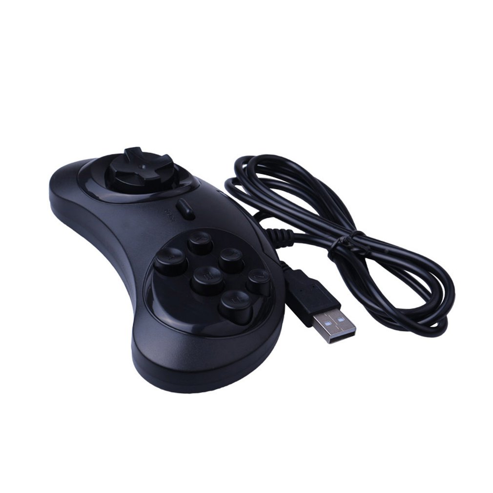 2020 USB Gamepad 6 Buttons Game Controller for SEGA USB Gaming Joystick Holder for PC MAC Mega Drive Gamepads