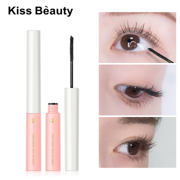 4D Silk Fiber Ultra-fine Mascara Lasting Waterproof Non-smudge Natural Thick Curling Mascara For Eyelash Extension Black TSLM1