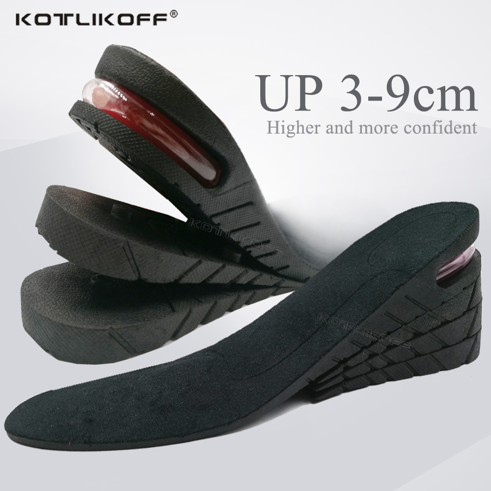 KOTLIKOFF 3-9cm Height Increase Insole Cushion Height Lift Adjustable Cut Shoe Heel Insert Taller Support Absorbant Foot Pad