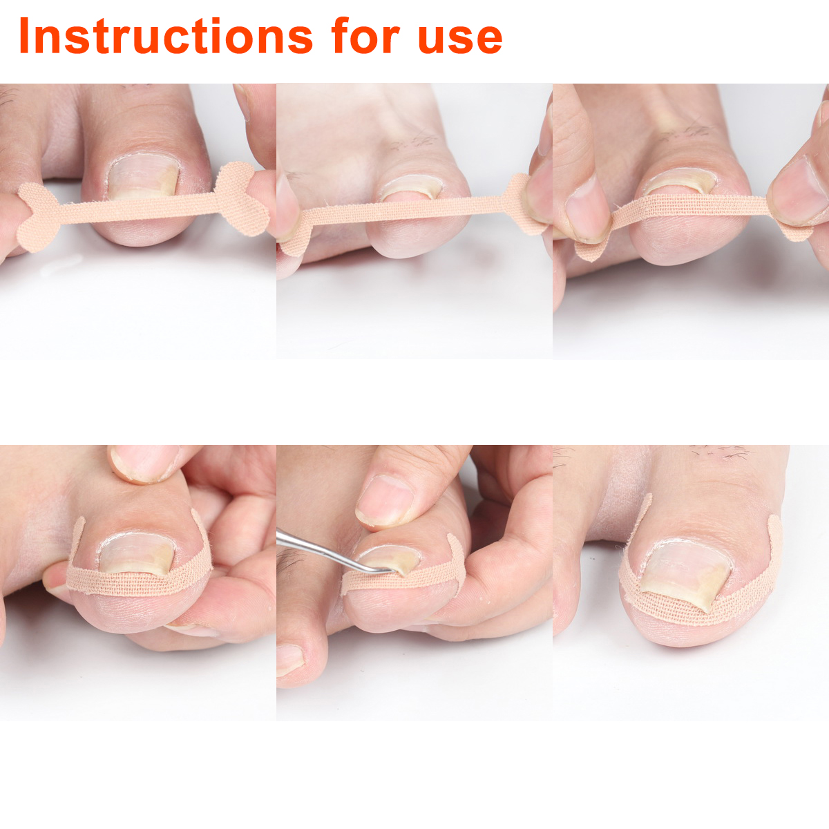 12pcs ingrown toenails band Aid relief pain Paronychia correction pedicure Elastic Force Sticker Repair bandage toe nail care