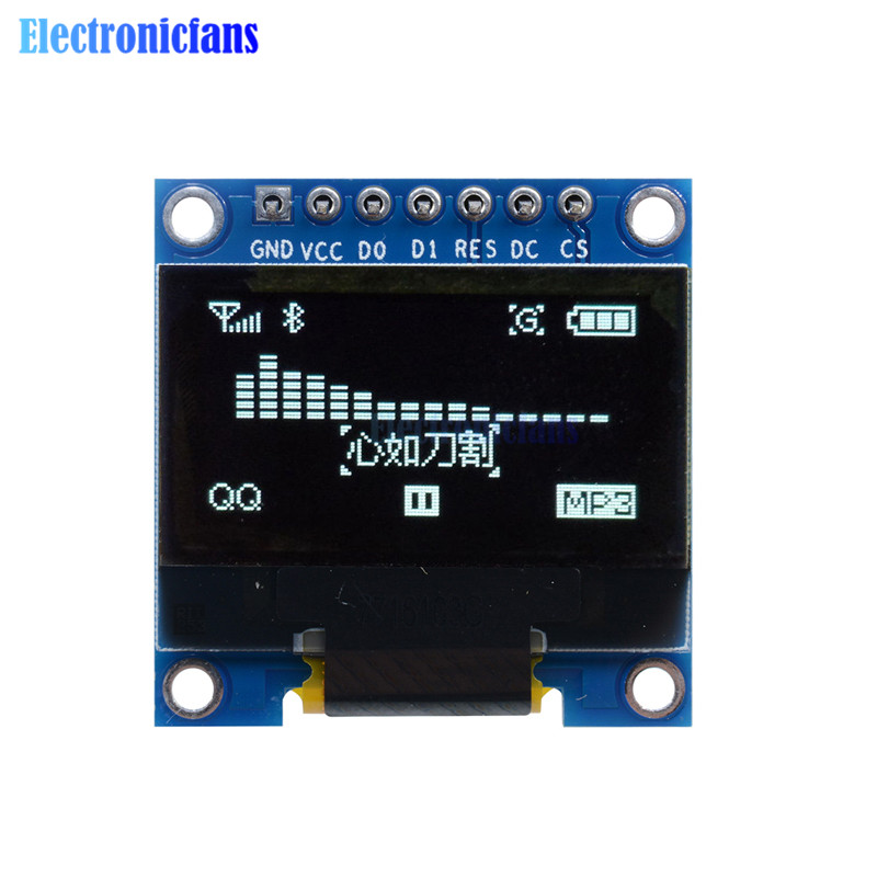 0.96" White 0.96 Inch OLED Module 128X64 OLED LCD LED Display Module For Arduino IIC I2C Communicate DC 3V-5V SPI Serial Module