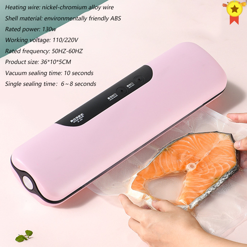 Kitchen Vacuum Sealer Machine Food Saver 110V 220V Electric Home Vacuum Food Sealer Including 10pcs Storage Bags