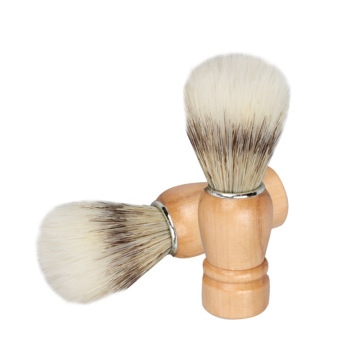 Synthetic (nylon) Hair Men's Shaving Brush Wooden Handle Beard Brush Shaving Foam Brush Face Shaving Soft Hair Brush
