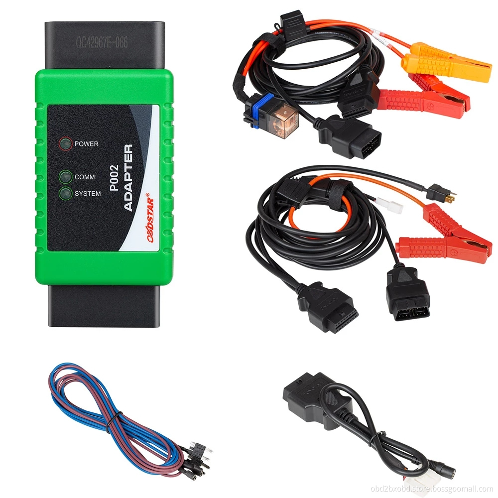 OBDSTAR P002 Adapter Full Package with TOYOTA 8A Cable + Ford All Key Lost Cable + Bosch ECU Flash Cable Work with X300 DP Plus