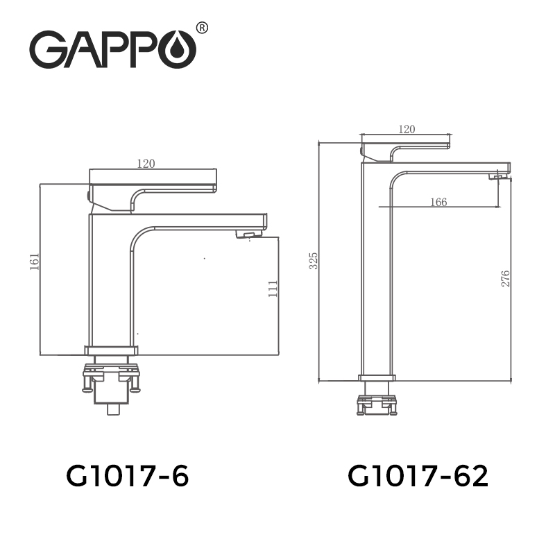 GAPPO Black Tall Basin Faucet Slim Bathroom Washbasin Water Mixer Tap Chrome Hot Cold Water Bathroom Sink Faucet Tap G1017-62