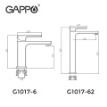 GAPPO Black Tall Basin Faucet Slim Bathroom Washbasin Water Mixer Tap Chrome Hot Cold Water Bathroom Sink Faucet Tap G1017-62