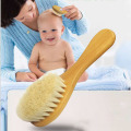Baby Care Pure Natural Wool Baby Wooden Brush Comb Brush Baby Hair Brush Newborn Infant Hair Brush Comb Head Massager