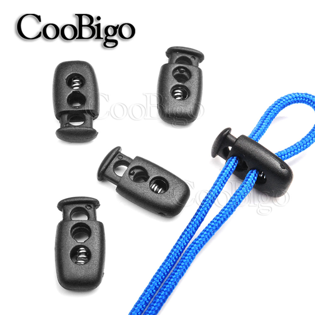 15pcs Assorted Style Plastic Cord Lock Spring Clasp Stoppers Toggles Clip For Apparel Elastic Rope Masks Lanyard Accessories