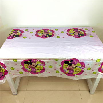 Minnie Mouse Tablecloth Kids Birthday Party Supplies Party Decoration Minnie Mouse Table Cover Baby Shower Disposable Tableware