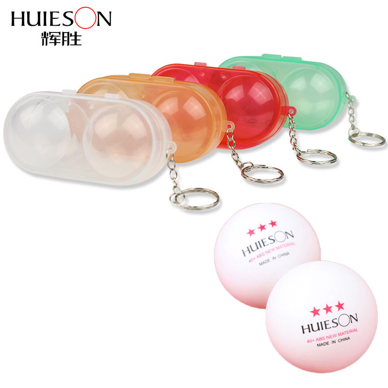 Huieson 3 Star Table Tennis Balls 40+ ABS New Material Ping Pong Balls 2pcs Table Tennis Balls With Plastic Packing Carry Case